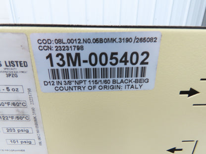 Ingersoll Rand D12IN Refrigerated Air Dryer 7cfm 101psi .22kw 115V Non-Cycling