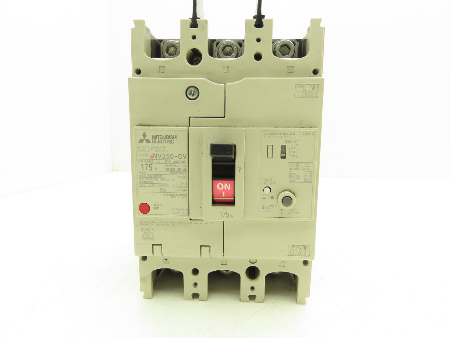Mitsubishi Electric NV250-CV Circuit Breaker 100-440V 175A 3Ph