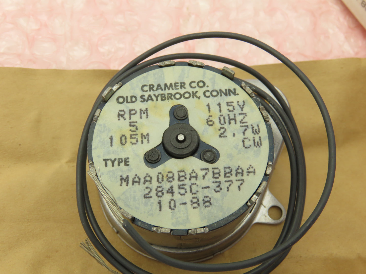 Cramer Co 2845C-377 Gearcase Motor 115V 60hz 2.7W 5RPM Lot of 3