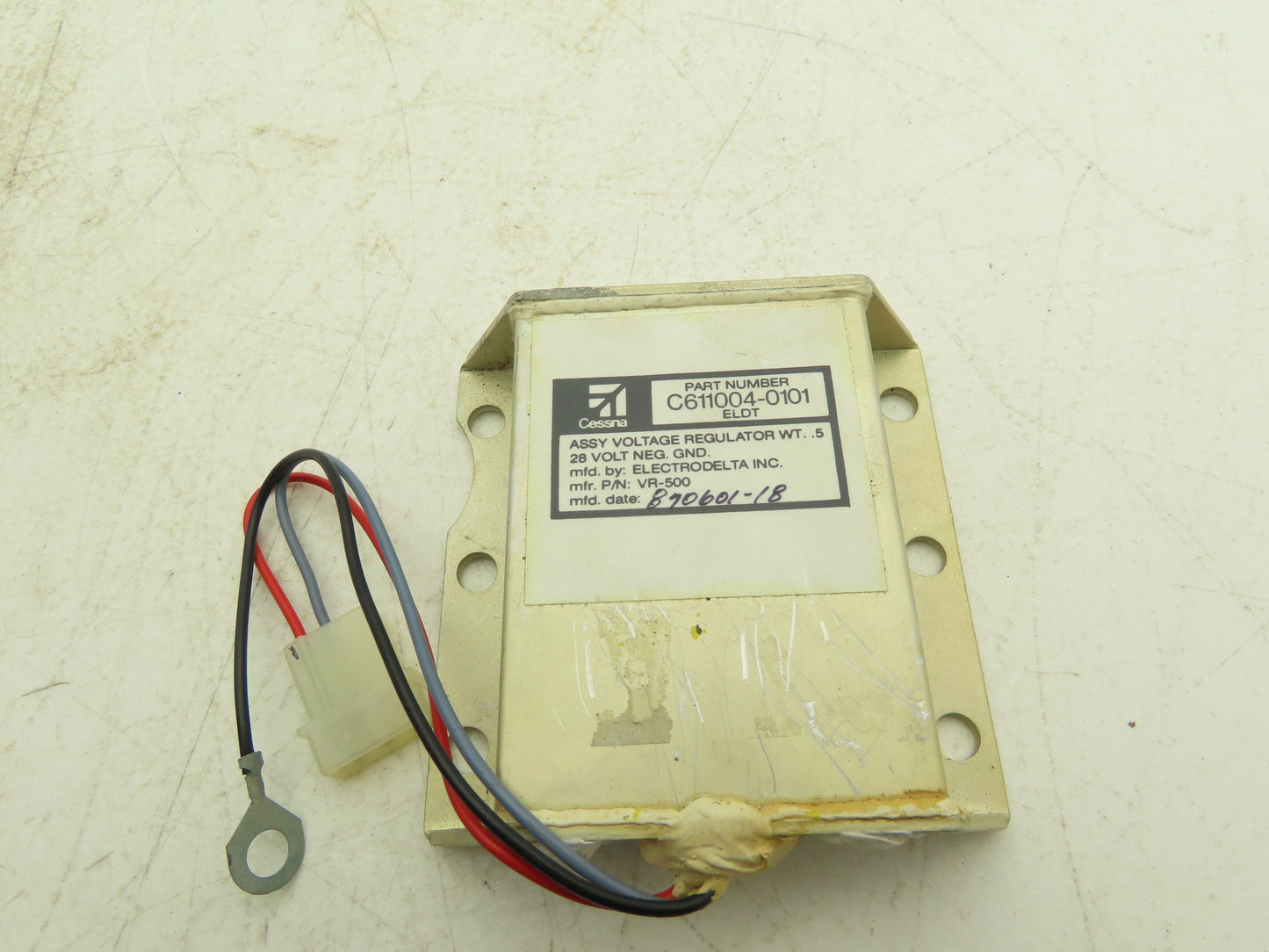Electrodelta C611004-0101 Cessna Voltage Regulator Assembly 28 Volt