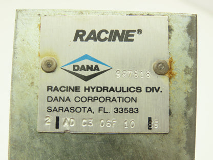 Dana 987618 Hydraulic Manifold Block W Flow Control Valve