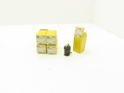 Hubbell HBL7485V Midget Twist-Lock Male Plug 15A 125VAC 3-Pole 3-Wire  Lot of 5