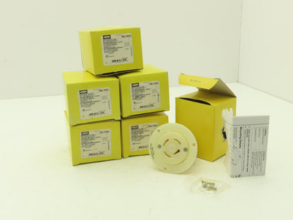 Hubbell HBL7409C Twist-Lock Flanged Receptacle 20A 3PH 120/208V 4P 4W  Lot of 6