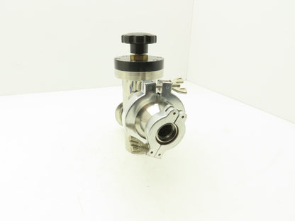 Kurt J Lesker SL0200MVQF Manual Bellows Angle Valve 2" SS Flanged W 1" Reducer