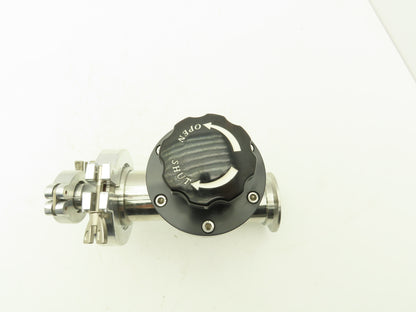 Kurt J Lesker SL0200MVQF Manual Bellows Angle Valve 2" SS Flanged W 1" Reducer