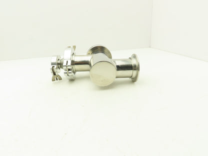 Kurt J Lesker SL0200MVQF Manual Bellows Angle Valve 2" SS Flanged W 1" Reducer