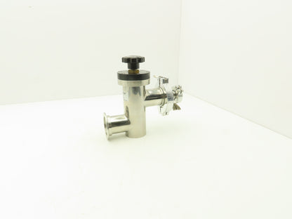Kurt J Lesker SL0200MVQF Manual Bellows Angle Valve 2" SS Flanged W 1" Reducer