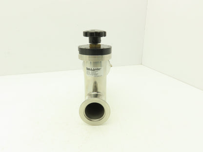Kurt J Lesker SL0200MVQF Manual Bellows Angle Valve 2" SS Flanged W 1" Reducer