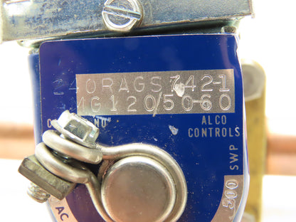 Alco Controls Brass Solenoid Valve 120V 50/60Hz 3/4" Copper Sweat Connection