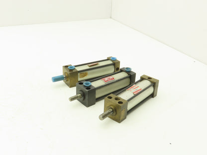 Mosier TF-38 Pneumatic Air Cylinder 1-1/8" Bore x 3" 3/8"-24 Rod Stroke Lot of 3