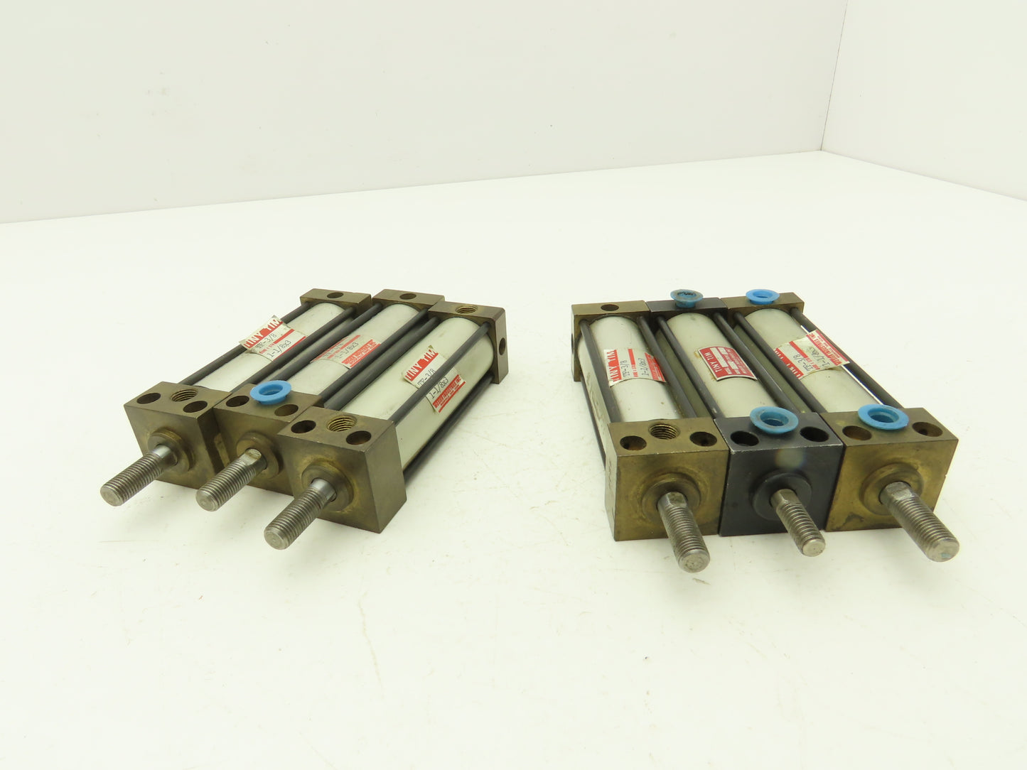 Mosier TF-38 Pneumatic Air Cylinder 1-1/8" Bore x 3" 3/8"-24 Rod Stroke Lot of 3