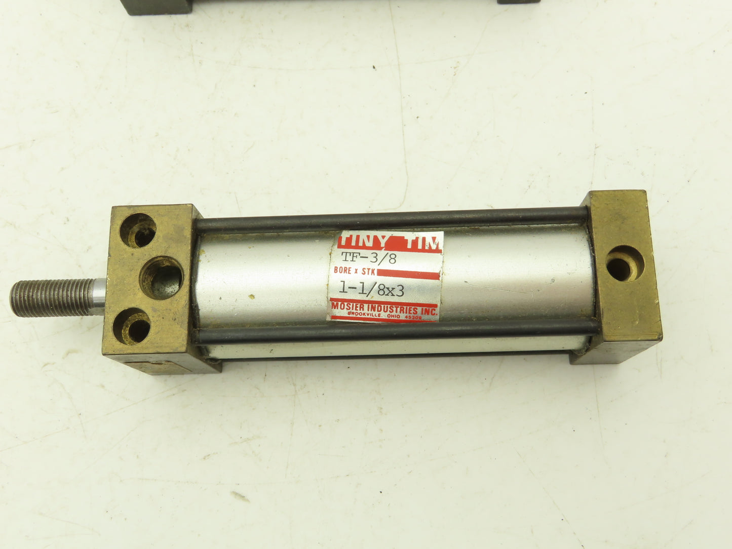 Mosier TF-38 Pneumatic Air Cylinder 1-1/8" Bore x 3" 3/8"-24 Rod Stroke Lot of 3
