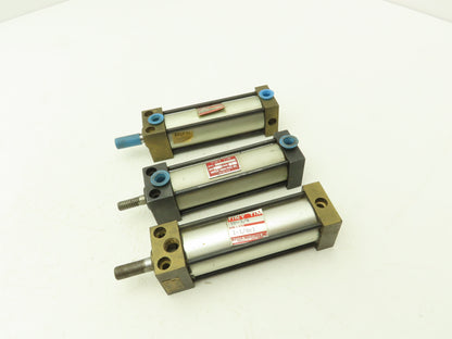 Mosier TF-38 Pneumatic Air Cylinder 1-1/8" Bore x 3" 3/8"-24 Rod Stroke Lot of 3