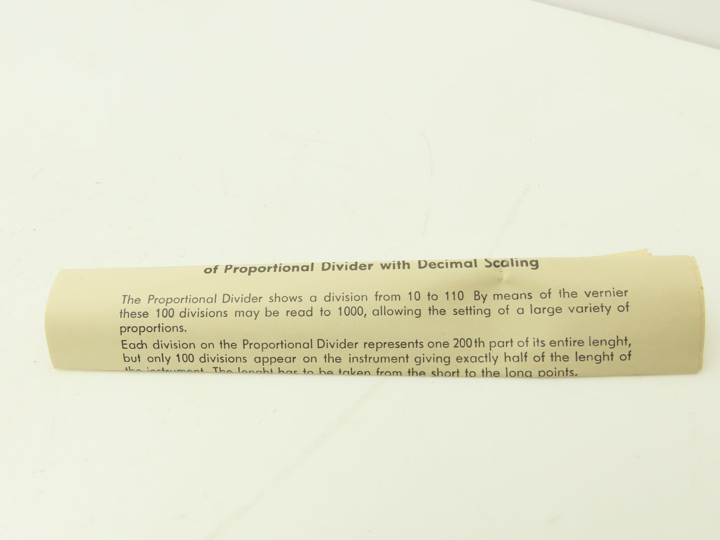 Lutz PD-81 Lutz Deluxe Drafting Proportional Divider W/Case Never Used