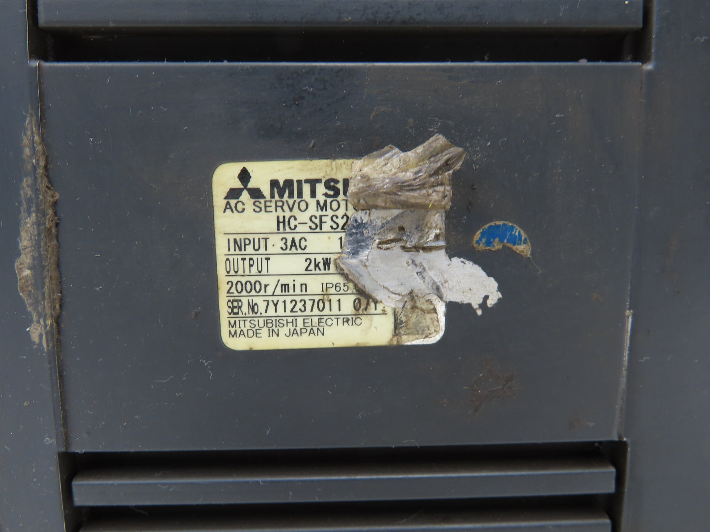 Mitsubishi HC-SFS202B Servo Brake Motor 2kW 2000 RPM 138V 3PH Encoder OSA18-130