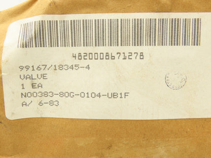 NA NSN4820-00-189-0816 Air Check Valve W/Opener 6" Dia x 2" Width