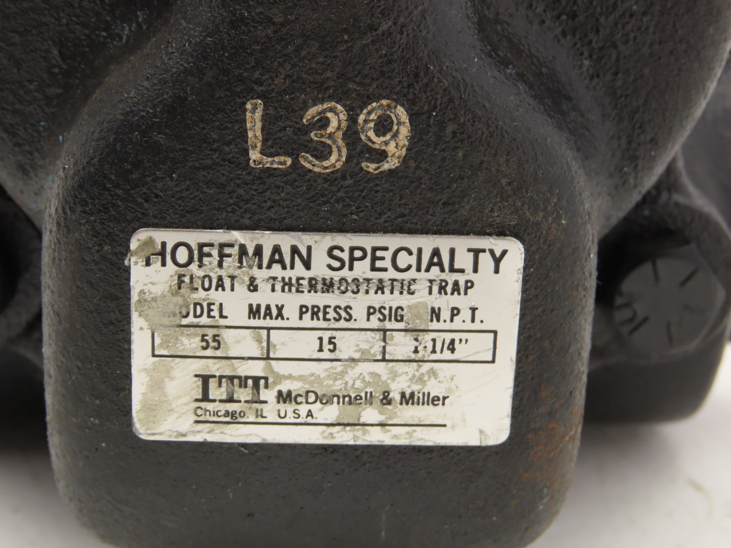 ITT Hoffman Specialty Model 55 Float & Thermostatic Steam Trap 15PSI 1-1/4"NPT