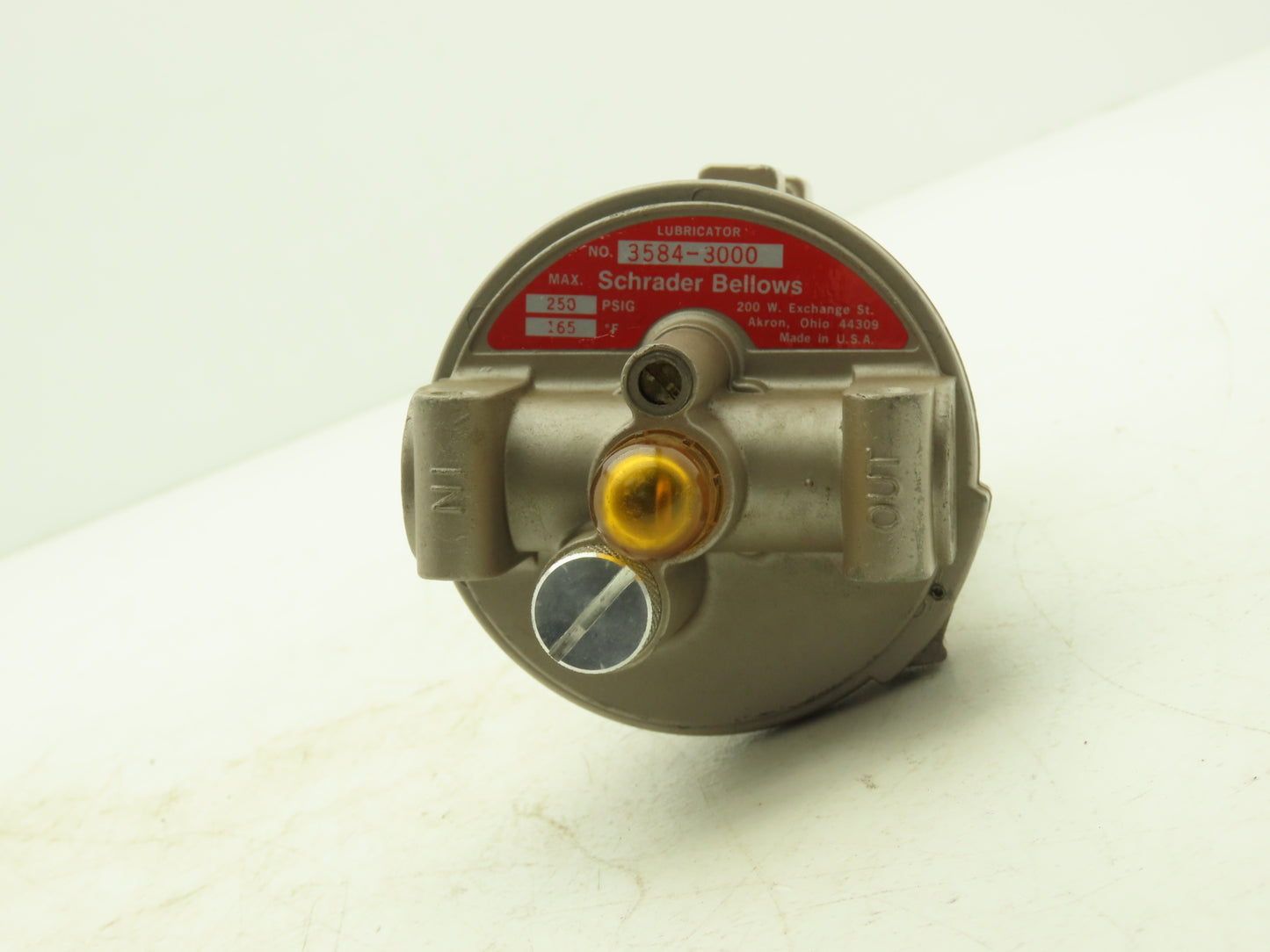 Schrader Bellows 3584-3000 Pneumatic Air Precision Lubricator 165°F 250PSIG Max