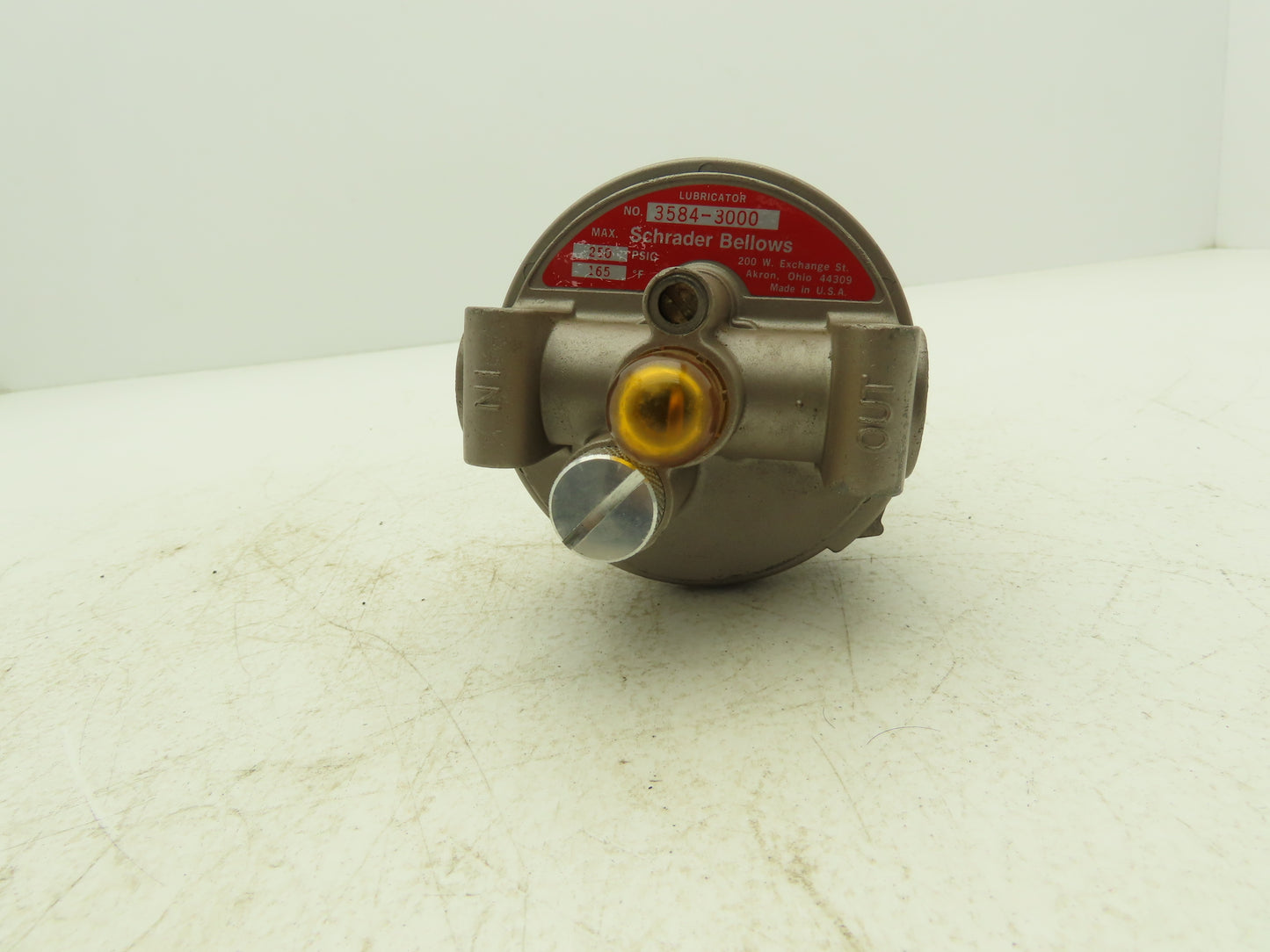 Schrader Bellows 3584-3000 Pneumatic Air Precision Lubricator 165°F 250PSIG Max