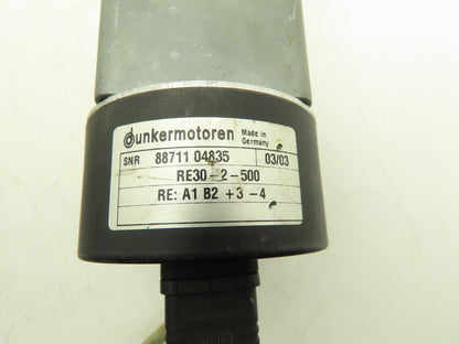Dunkermotoren PLG52 Gear Motor 64:1 Reducer 51 RPM 24V 12mm Shaft