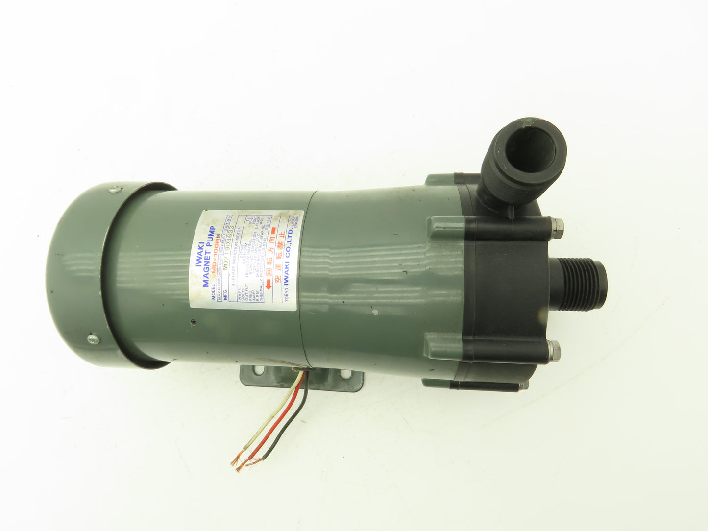 Iwaki MD-100RM Magnetic Drive Water Pump 1" Poly Plastic 220V 3PH 135 L/min
