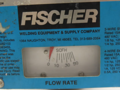 Fischer FW-G-50-025-C-R-0-30 Flow Meter 1/4" NPT 0-50 SCFH