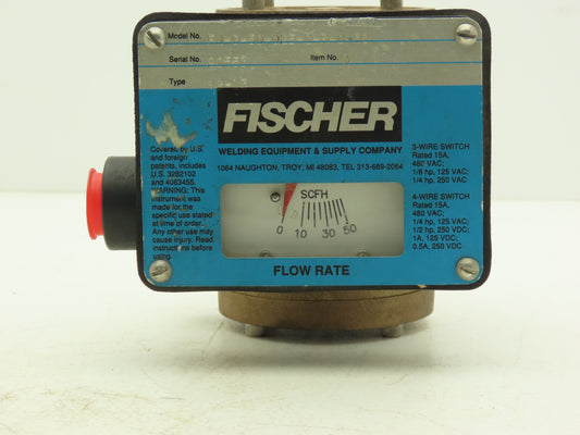 Fischer FW-G-50-025-C-R-0-30 Flow Meter 1/4" NPT 0-50 SCFH