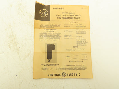 General Electric 3S7505SS523E6 Photoelectric Sensor Right-Angle 6' Cord