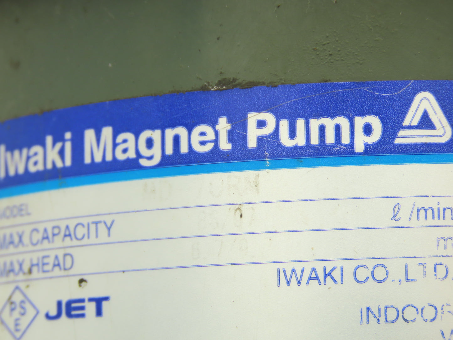 Iwaki MD-70RM Magnetic Drive Water Pump 1"Poly Plastic 220V 3PH 97 L/min