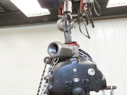 Aro 7776E 1/2 Ton 1000lb Pneumatic Air Chain Hoist 22' Lift 15' Pull Chain