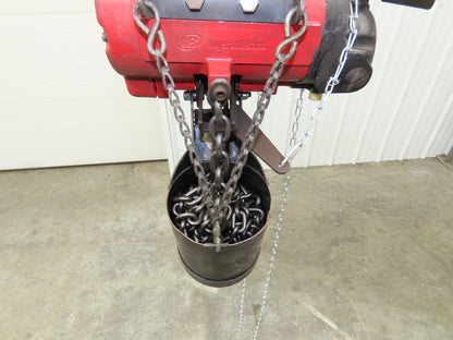 Aro 7776E 1/2 Ton 1000lb Pneumatic Air Chain Hoist 22' Lift 15' Pull Chain