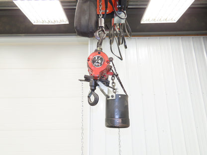 Aro 7717E 1/4 Ton 500lb Pneumatic Air Chain Hoist 7' 10" Lift 10' Pull Chain