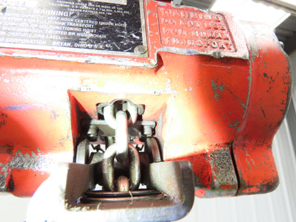 Aro 7717E 1/4 Ton 500lb Pneumatic Air Chain Hoist 7' 10" Lift 10' Pull Chain