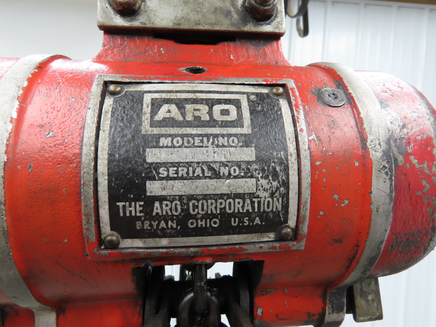 Aro 7700D 1/2 Ton 1000lb Pneumatic Air Chain Hoist 11' 7" Lift 10' Pull Chain