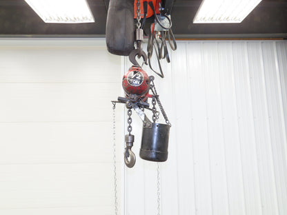 Aro 7700D 1/2 Ton 1000lb Pneumatic Air Chain Hoist 11' 7" Lift 10' Pull Chain