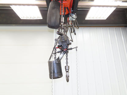 Aro 7700D 1/2 Ton 1000lb Pneumatic Air Chain Hoist 11' 7" Lift 10' Pull Chain
