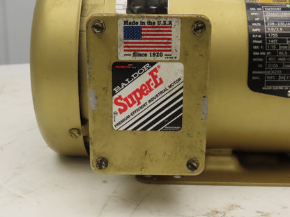 Baldor Reliance EM3558T AC Motor 2Hp 1755 RPM 230/460V 3PH 145T Super-E