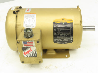 Baldor Reliance EM3558T AC Motor 2Hp 1755 RPM 230/460V 3PH 145T Super-E