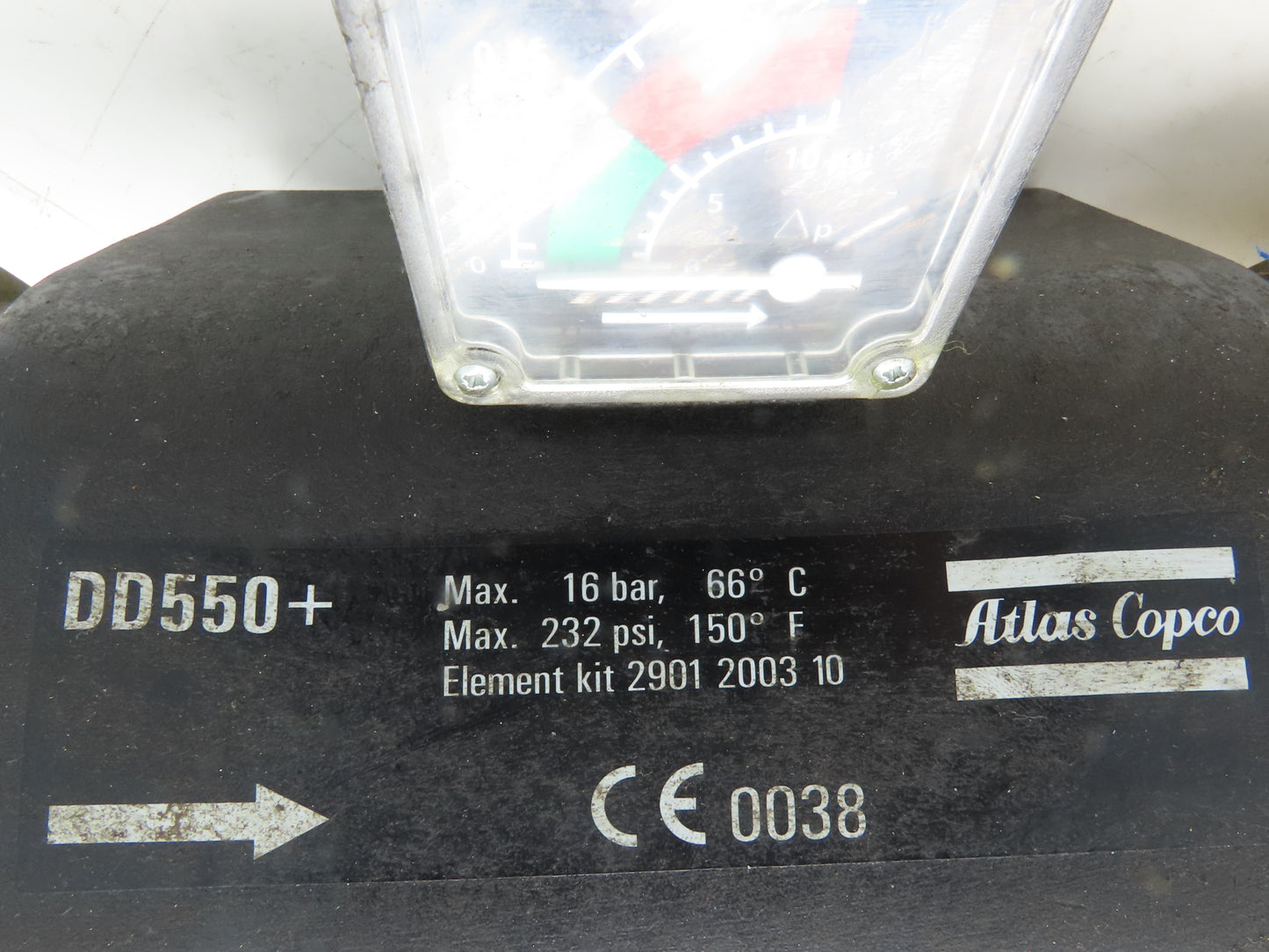 Atlas Copco DD550+ Compressed Air Filter 232psi with 3" Ball Valve 2901-2003-10