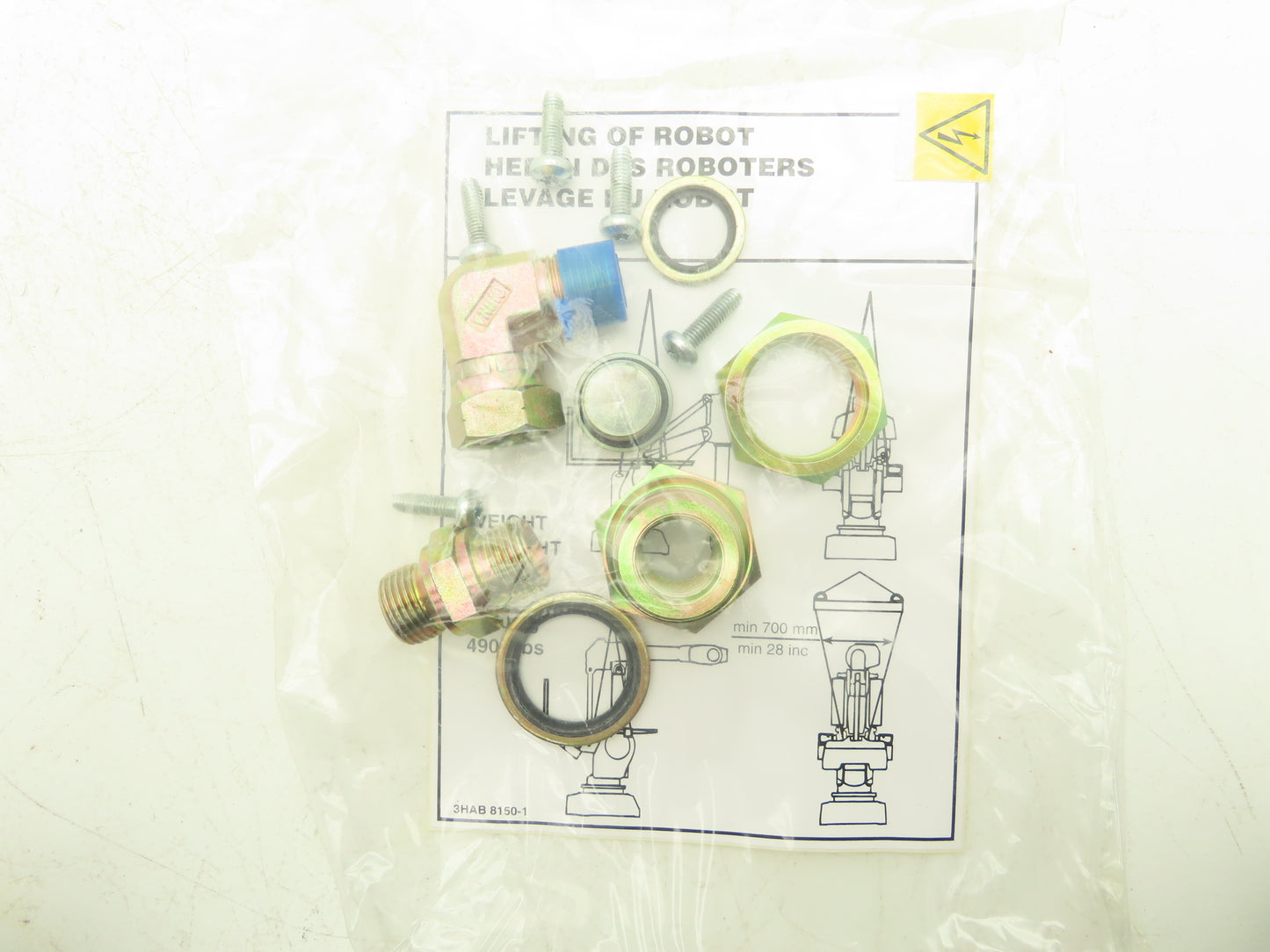 ABB Robotics RDC-095262 Kit Lubrication Update Hose Fittings & Plate Hardware