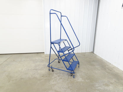 Ballymore Rolling Ladder 4 Step 10" Work Platform 38" Top Step 300lbs 24" W