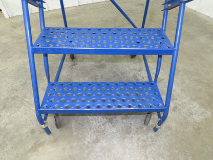 Ballymore Rolling Ladder 4 Step 10" Work Platform 38" Top Step 300lbs 24" W