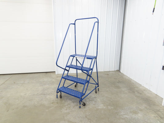 Ballymore Rolling Ladder 4 Step 10" Work Platform 38" Top Step 300lbs 24" W