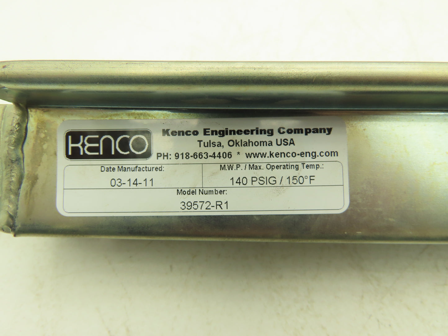 Kenco 39572-R1 Safeguard Level Guage Liquid 0-30" Max 140 PSIG 150 Deg F