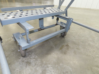 Cotterman Metal Rolling Ladder 5-Step 50"H Platform 24x7"Tread 80"H 30"W 450Lb