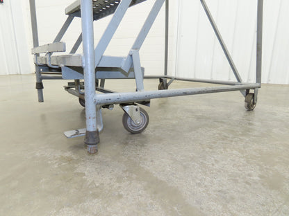 Cotterman Metal Rolling Ladder 5-Step 50"H Platform 24x7"Tread 80"H 30"W 450Lb