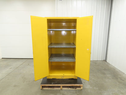 Justrite 25600 Flammable Safety Cabinet 60 Gallon Yellow Flammable Liquid