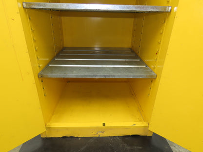 Justrite 25600 Flammable Safety Cabinet 60 Gallon Yellow Flammable Liquid
