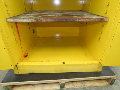 Justrite 25600 Flammable Safety Cabinet 60 Gallon Yellow Flammable Liquid