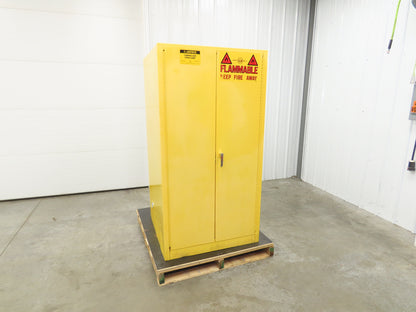 Justrite 25600 Flammable Safety Cabinet 60 Gallon Yellow Flammable Liquid